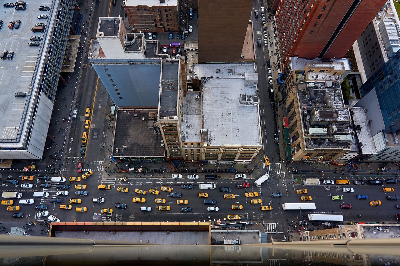 Image of New York City Streets from the air
